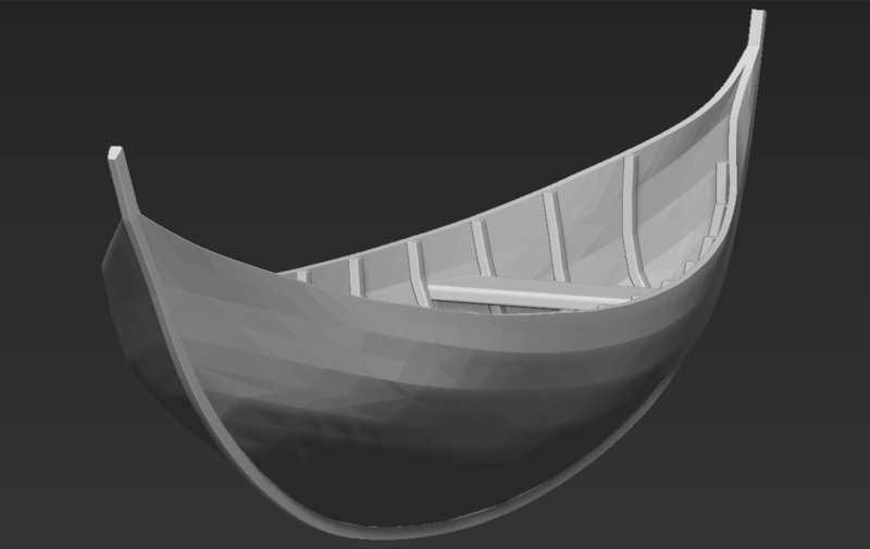 Elven Boat from Lothlorien Lord of the Rings stl obj