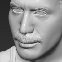 Freddie Mercury bust 3D printing ready stl obj formats - Thumbnail 16