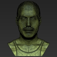Freddie Mercury bust 3D printing ready stl obj formats - Thumbnail 21