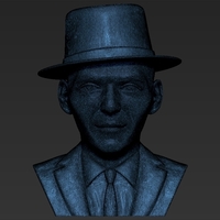 Frank Sinatra bust 3D printing ready stl obj formats - Thumbnail 25