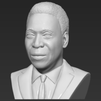 Pele bust 3D printing ready stl obj - Thumbnail 2