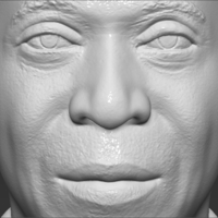 Pele bust 3D printing ready stl obj - Thumbnail 9