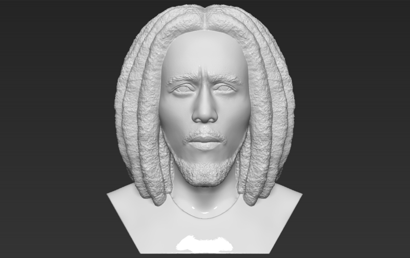 Bob Marley bust 3D printing ready stl obj formats