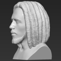 Bob Marley bust 3D printing ready stl obj formats - Thumbnail 4