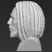 Bob Marley bust 3D printing ready stl obj formats - Thumbnail 5