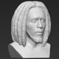 Bob Marley bust 3D printing ready stl obj formats - Thumbnail 9