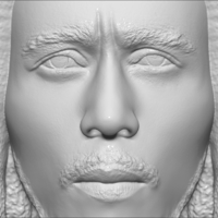 Bob Marley bust 3D printing ready stl obj formats - Thumbnail 13