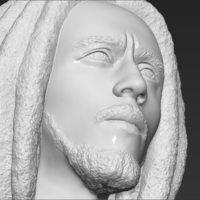 Bob Marley bust 3D printing ready stl obj formats - Thumbnail 16