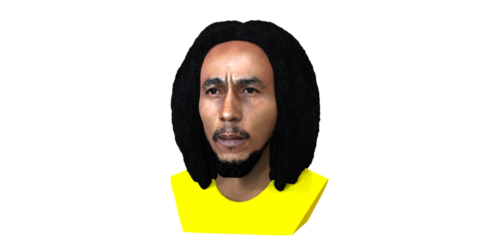 Bob Marley bust ready for full color 3D printing 3D Print 273095