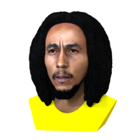Bob Marley bust ready for full color 3D printing - Thumbnail 2