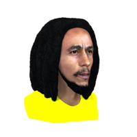Bob Marley bust ready for full color 3D printing - Thumbnail 4