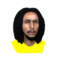 Bob Marley bust ready for full color 3D printing - Thumbnail 5
