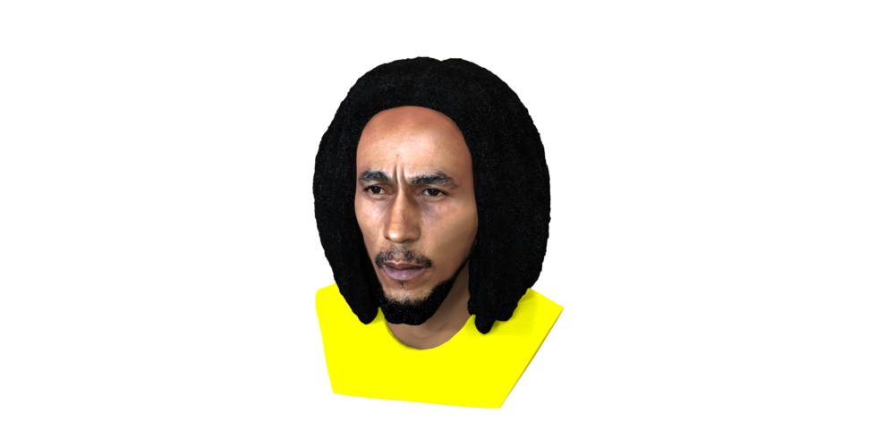 Bob Marley bust ready for full color 3D printing 3D Print 273099