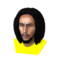 Bob Marley bust ready for full color 3D printing - Thumbnail 6