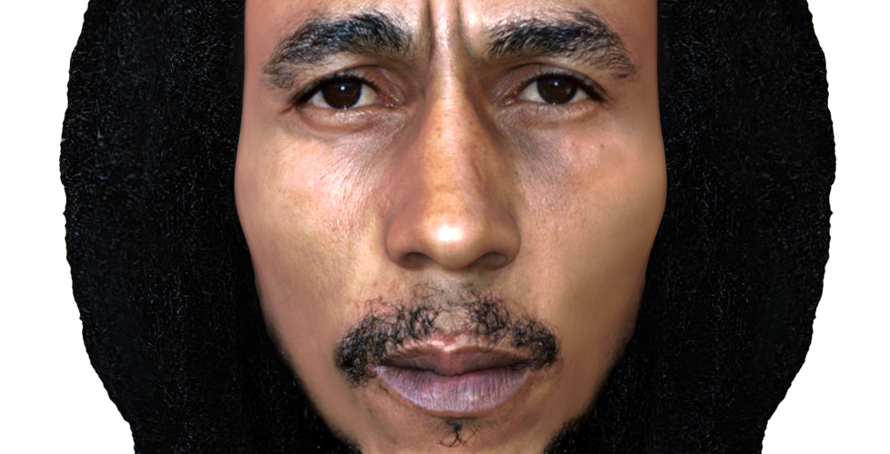 Bob Marley bust ready for full color 3D printing 3D Print 273100