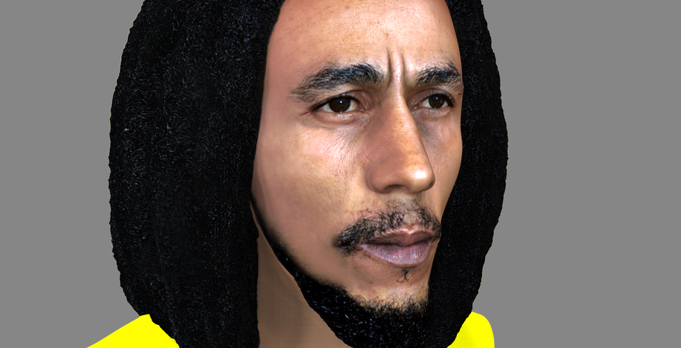 Bob Marley bust ready for full color 3D printing 3D Print 273101