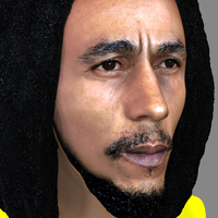 Bob Marley bust ready for full color 3D printing - Thumbnail 8