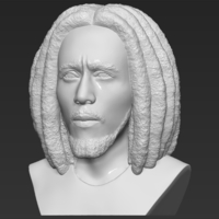 Bob Marley bust ready for full color 3D printing - Thumbnail 10
