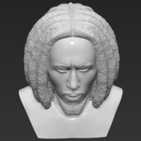 Bob Marley bust ready for full color 3D printing - Thumbnail 15
