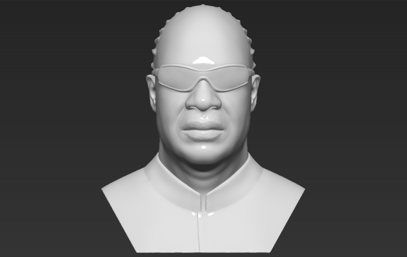 Stevie Wonder bust 3D printing ready stl obj formats
