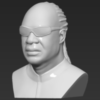 Stevie Wonder bust 3D printing ready stl obj formats - Thumbnail 2