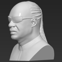 Stevie Wonder bust 3D printing ready stl obj formats - Thumbnail 3
