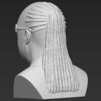 Stevie Wonder bust 3D printing ready stl obj formats - Thumbnail 5