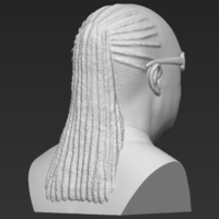Stevie Wonder bust 3D printing ready stl obj formats - Thumbnail 7