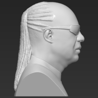 Stevie Wonder bust 3D printing ready stl obj formats - Thumbnail 8