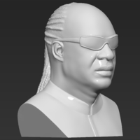 Stevie Wonder bust 3D printing ready stl obj formats - Thumbnail 9