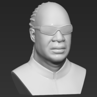 Stevie Wonder bust 3D printing ready stl obj formats - Thumbnail 10