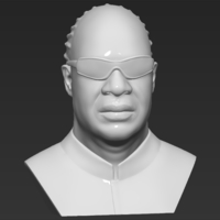 Stevie Wonder bust 3D printing ready stl obj formats - Thumbnail 11