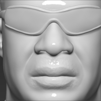Stevie Wonder bust 3D printing ready stl obj formats - Thumbnail 12