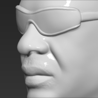 Stevie Wonder bust 3D printing ready stl obj formats - Thumbnail 14