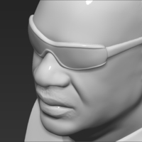 Stevie Wonder bust 3D printing ready stl obj formats - Thumbnail 15