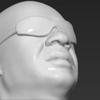 Stevie Wonder bust 3D printing ready stl obj formats - Thumbnail 17