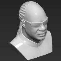 Stevie Wonder bust 3D printing ready stl obj formats - Thumbnail 18