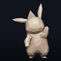 Pikachu Pokemon LowPoly - Thumbnail 1