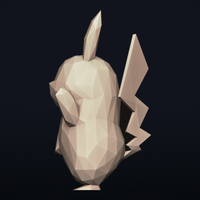 Pikachu Pokemon LowPoly - Thumbnail 2