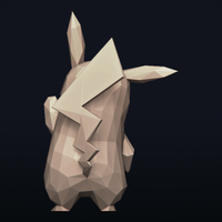 Pikachu Pokemon LowPoly - Thumbnail 3