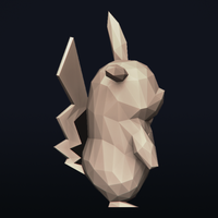 Pikachu Pokemon LowPoly - Thumbnail 4