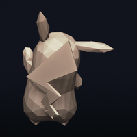Pikachu Pokemon LowPoly - Thumbnail 10