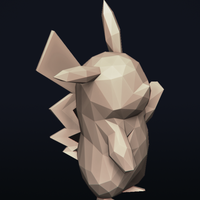 Pikachu Pokemon LowPoly - Thumbnail 12