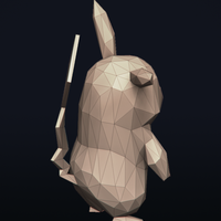 Pikachu Pokemon LowPoly - Thumbnail 15