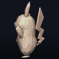 Pikachu Pokemon LowPoly - Thumbnail 18