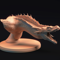 Small Drogon - Dragon Bust - Game of Thrones 3D Printing 273281