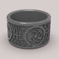 Small Fingerstall RIng of Four great beasts 3D Printing 273319