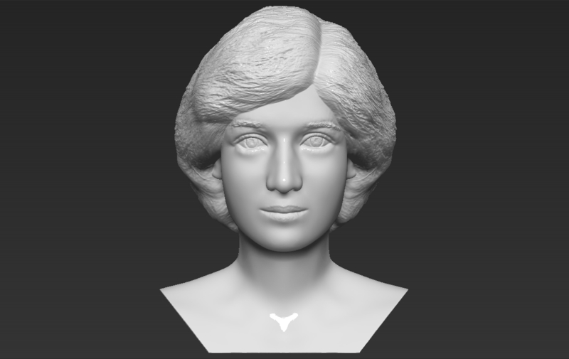 Princess Diana bust 3D printing ready stl obj formats