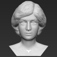 Small Princess Diana bust 3D printing ready stl obj formats 3D Printing 273423