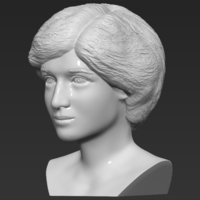 Princess Diana bust 3D printing ready stl obj formats - Thumbnail 3